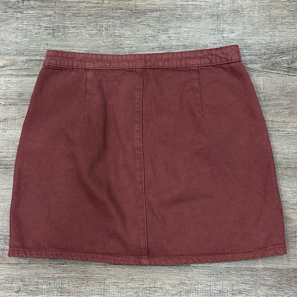 Angel Kiss Rust Mini Skirt with Zipper - Picture 3 of 3